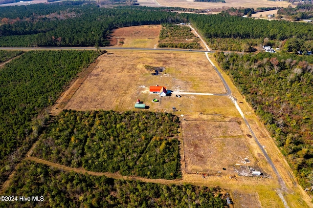 bird's eye view with a rural view