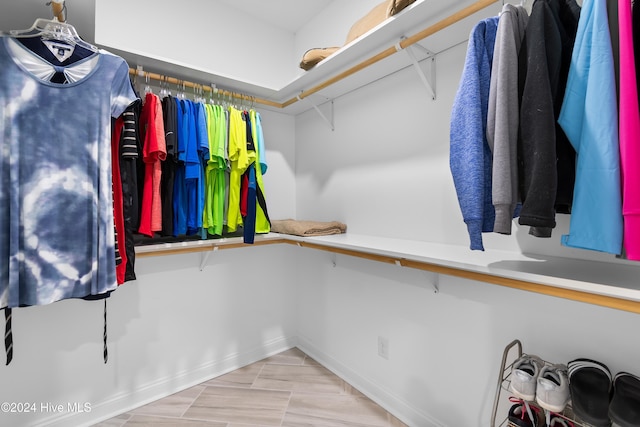 view of walk in closet