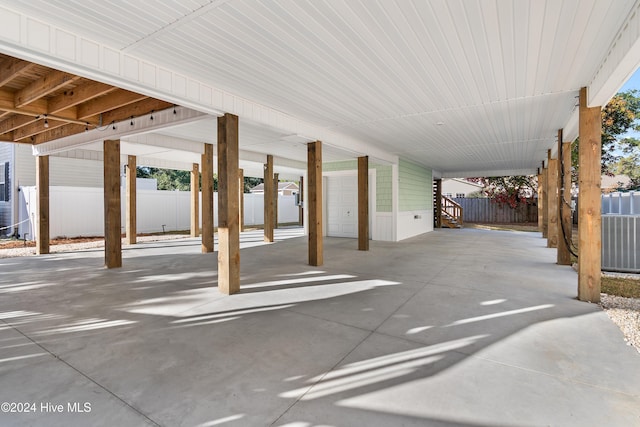 view of patio with a carport