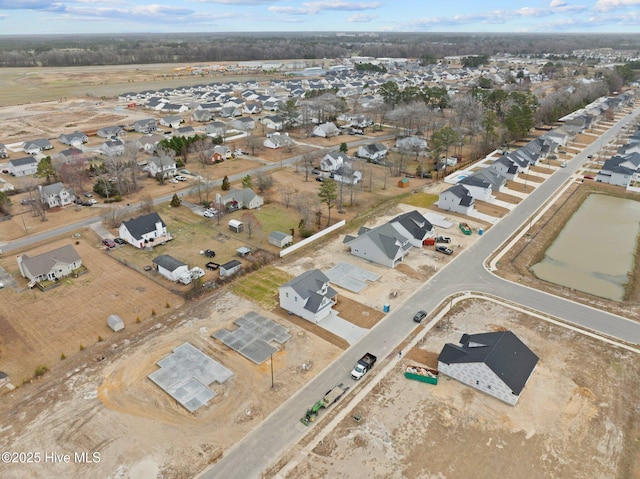 drone / aerial view with a residential view