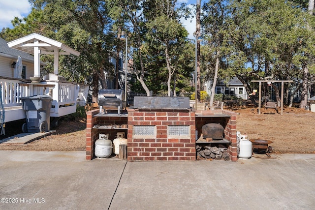 view of patio with grilling area