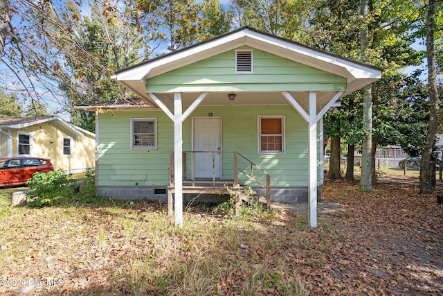 view of bungalow-style house