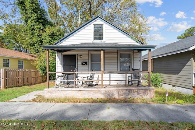 bungalow with covered porch