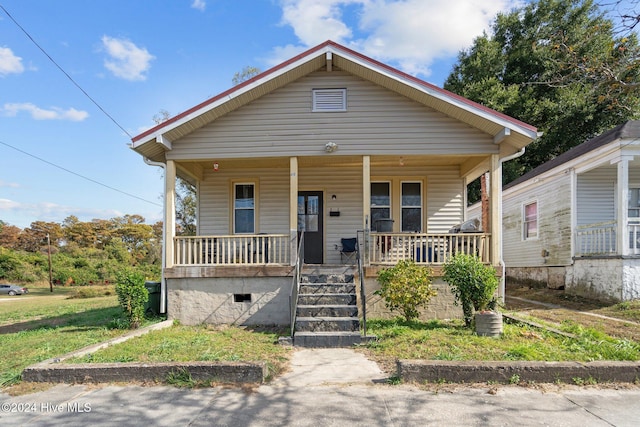 bungalow-style house with a porch