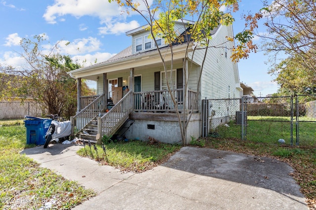 bungalow-style house with covered porch