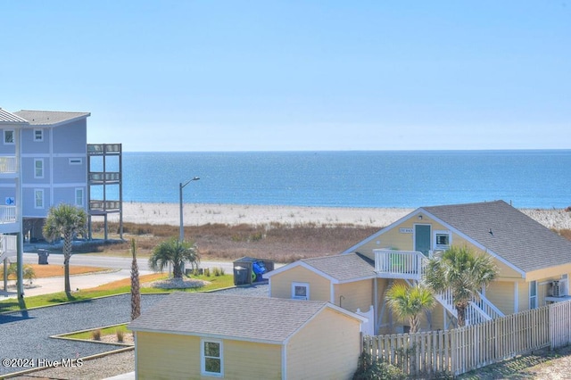 property view of water with a view of the beach