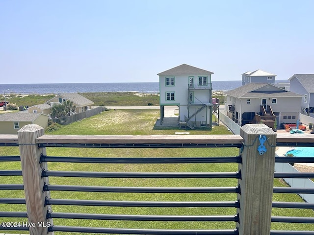 view of yard featuring a water view