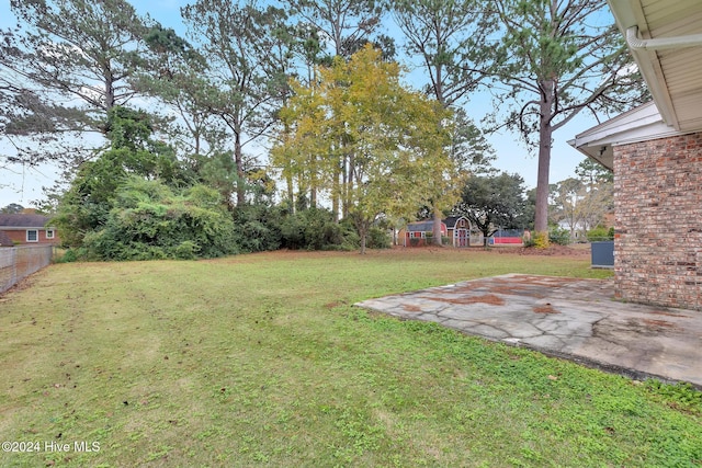 view of yard featuring a patio area