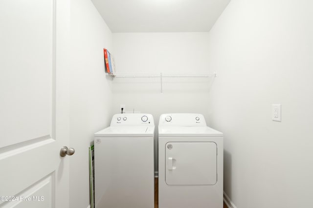 laundry area with washer and dryer