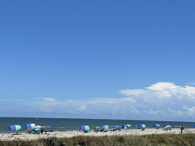 property view of water with a beach view