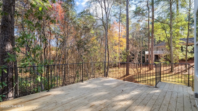 view of wooden terrace