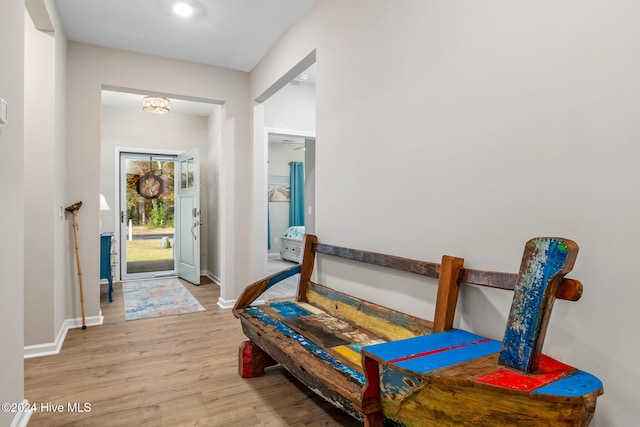 interior space featuring light hardwood / wood-style flooring