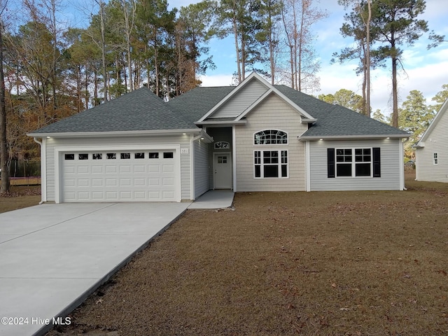 view of front facade with a garage