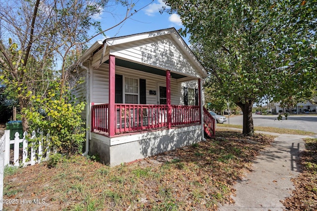 bungalow-style house with a porch