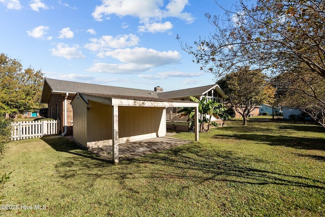 exterior space featuring a lawn