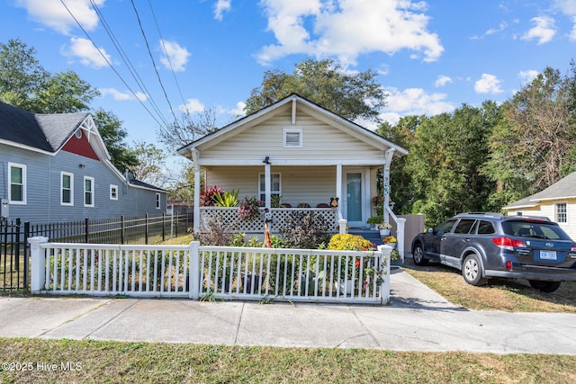 bungalow-style house with covered porch