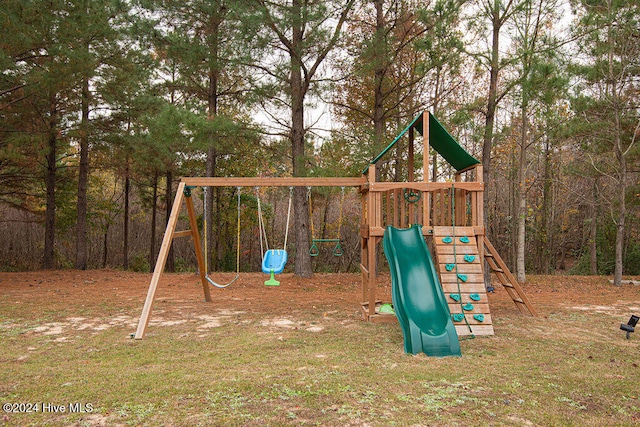 view of jungle gym