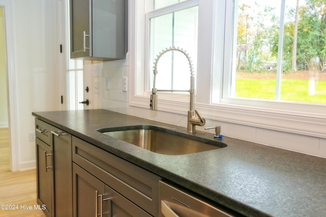 kitchen featuring sink and dishwasher