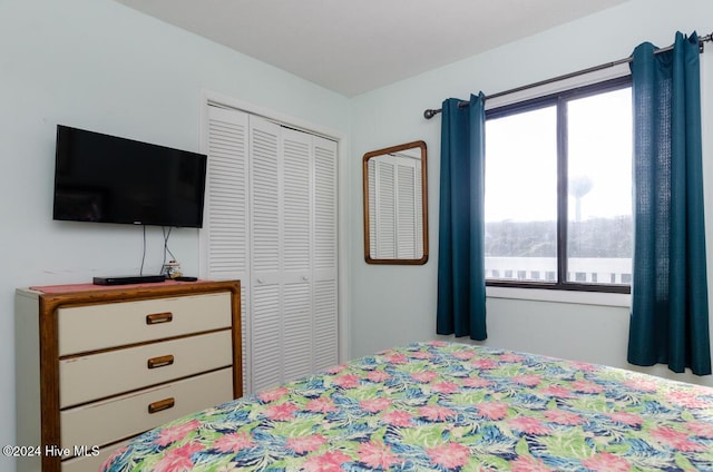 bedroom with a closet