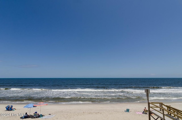 water view featuring a beach view