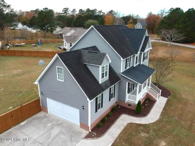 birds eye view of property