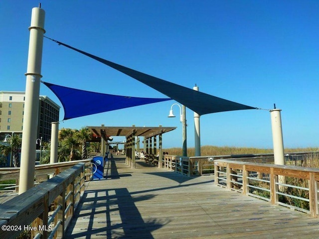 view of dock area