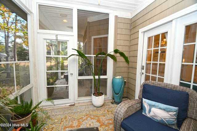 view of sunroom