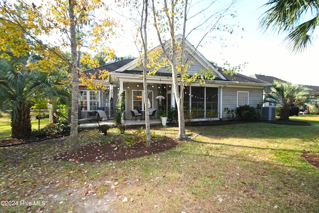 exterior space with a lawn