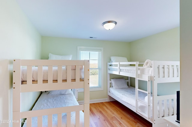 bedroom featuring light hardwood / wood-style flooring