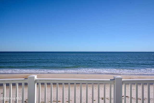 view of water feature featuring a view of the beach