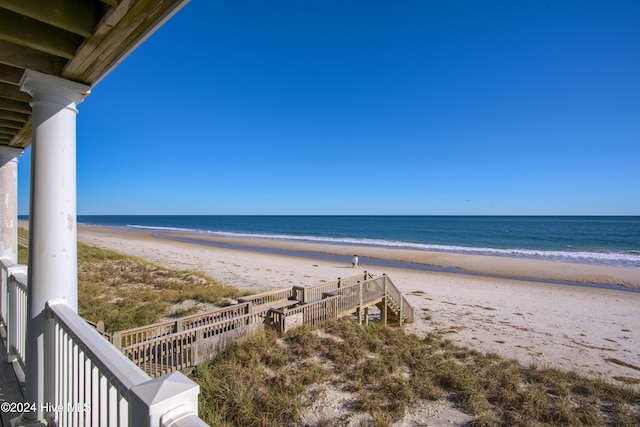 water view with a view of the beach