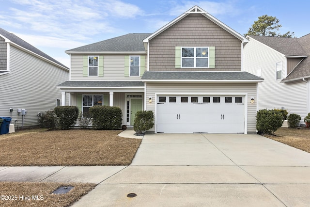 front of property featuring a garage