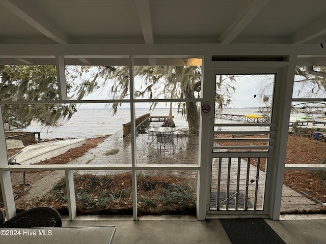 view of sunroom