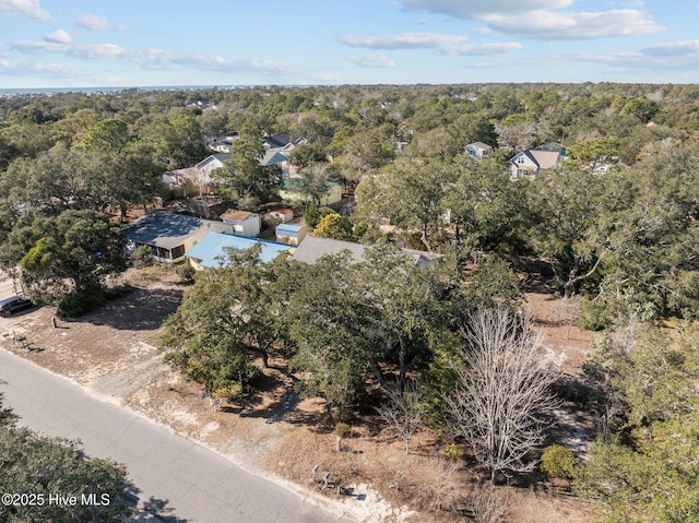 aerial view with a forest view