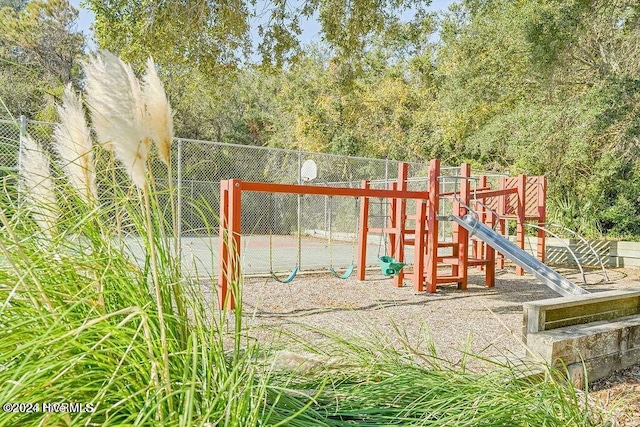 view of play area