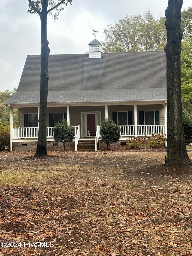 view of front of house with covered porch