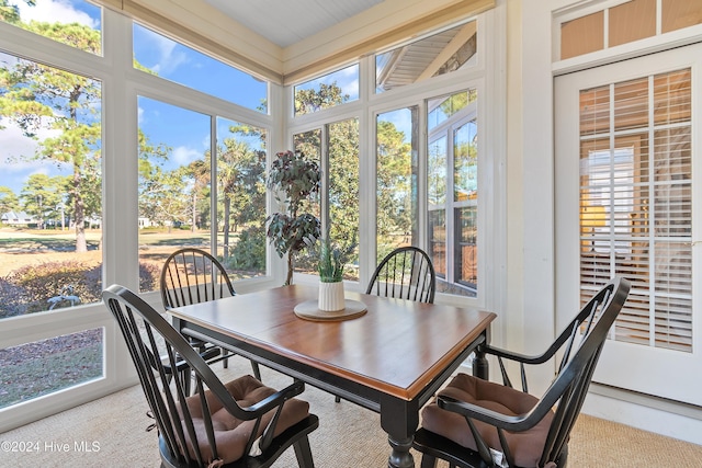 view of sunroom
