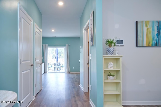 hall featuring hardwood / wood-style floors