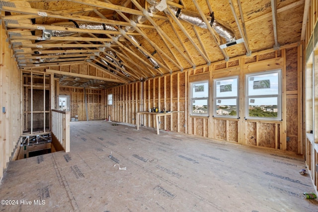 miscellaneous room with vaulted ceiling