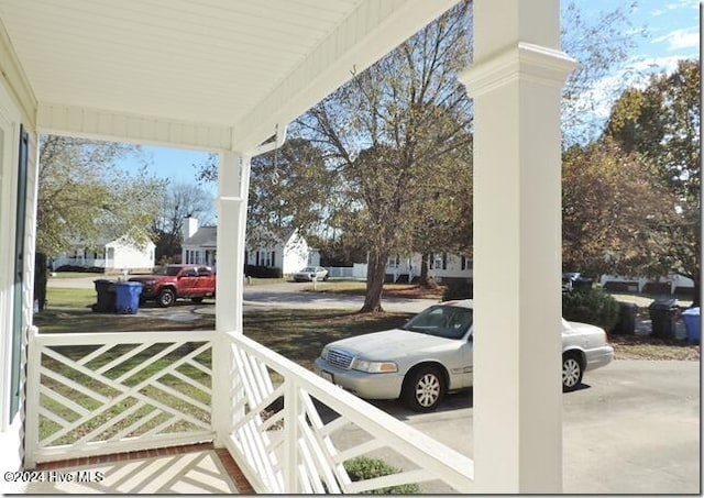 view of patio with covered porch