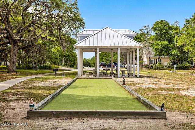 view of community with a gazebo