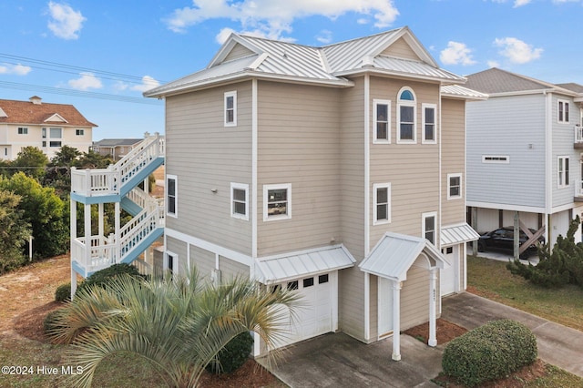 view of home's exterior with a garage