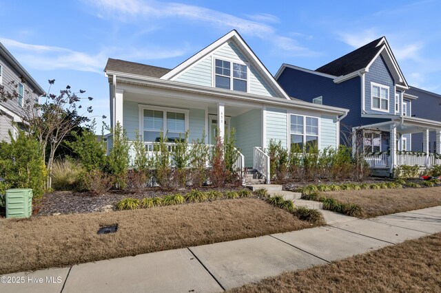 view of front of home with covered porch