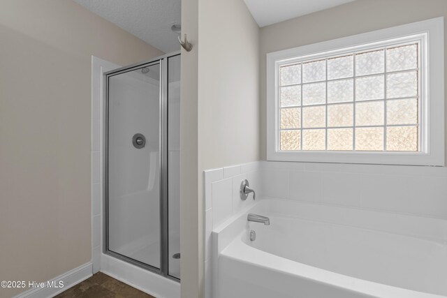 bathroom featuring vanity and walk in shower