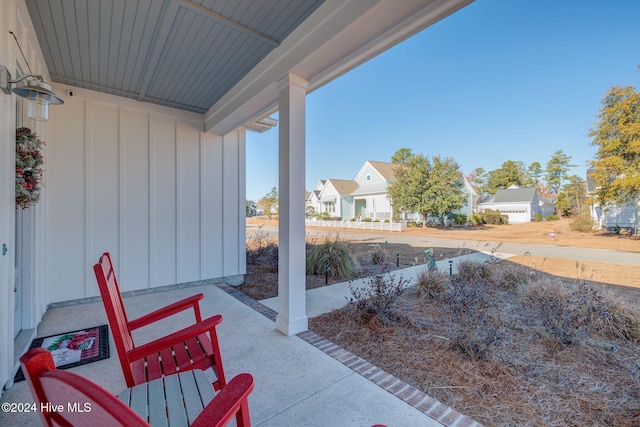 view of patio featuring covered porch