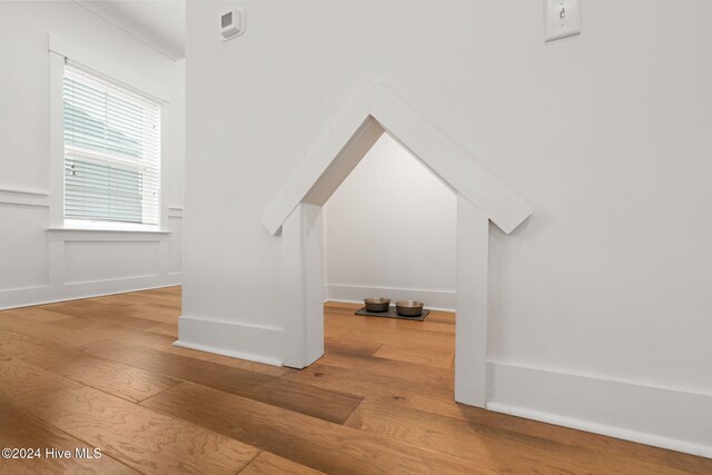 bonus room with wood-type flooring