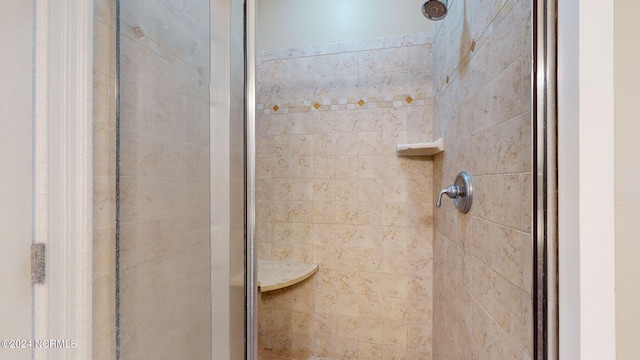 interior details with walk in shower