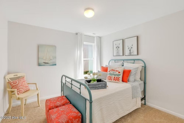 bedroom with carpet floors