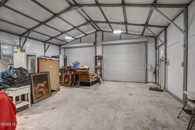 garage with a carport