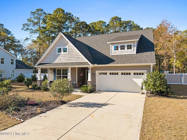 craftsman-style home featuring a porch